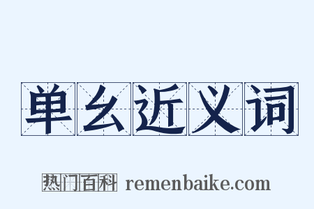 单幺近义词是什么意思的图片